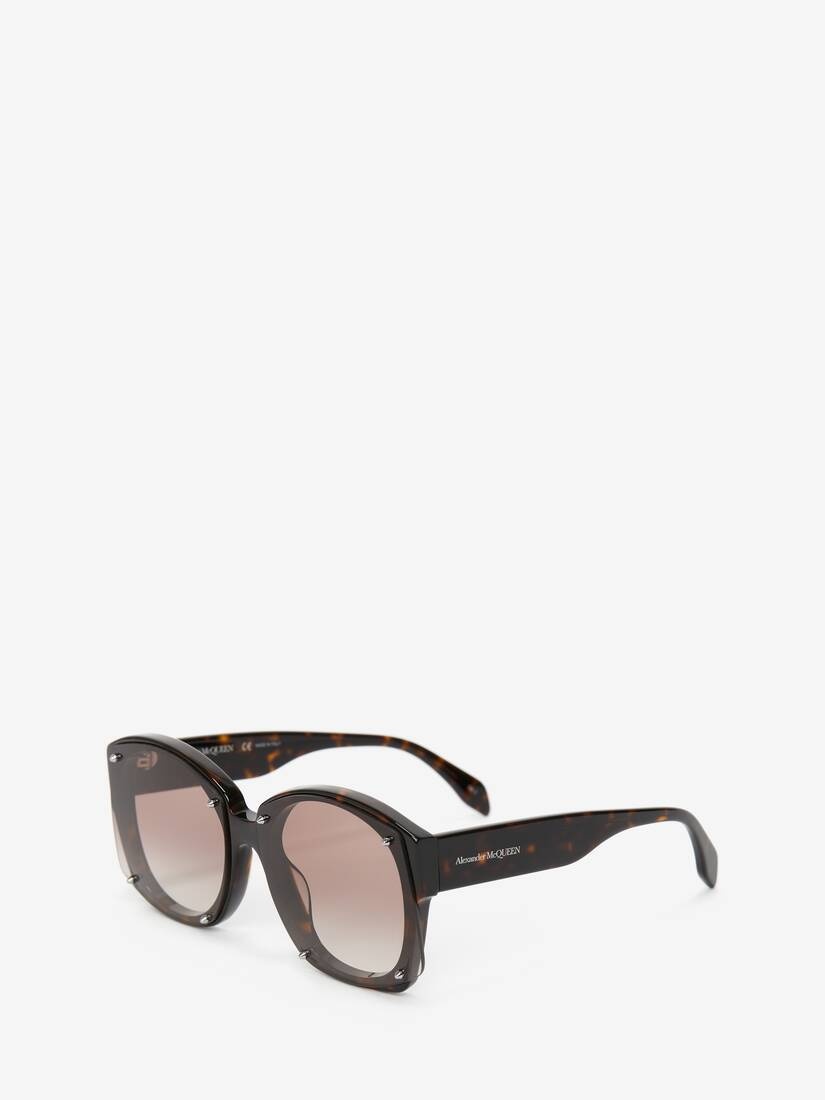 Studs Structure Sunglasses in Brown - Havana - 2