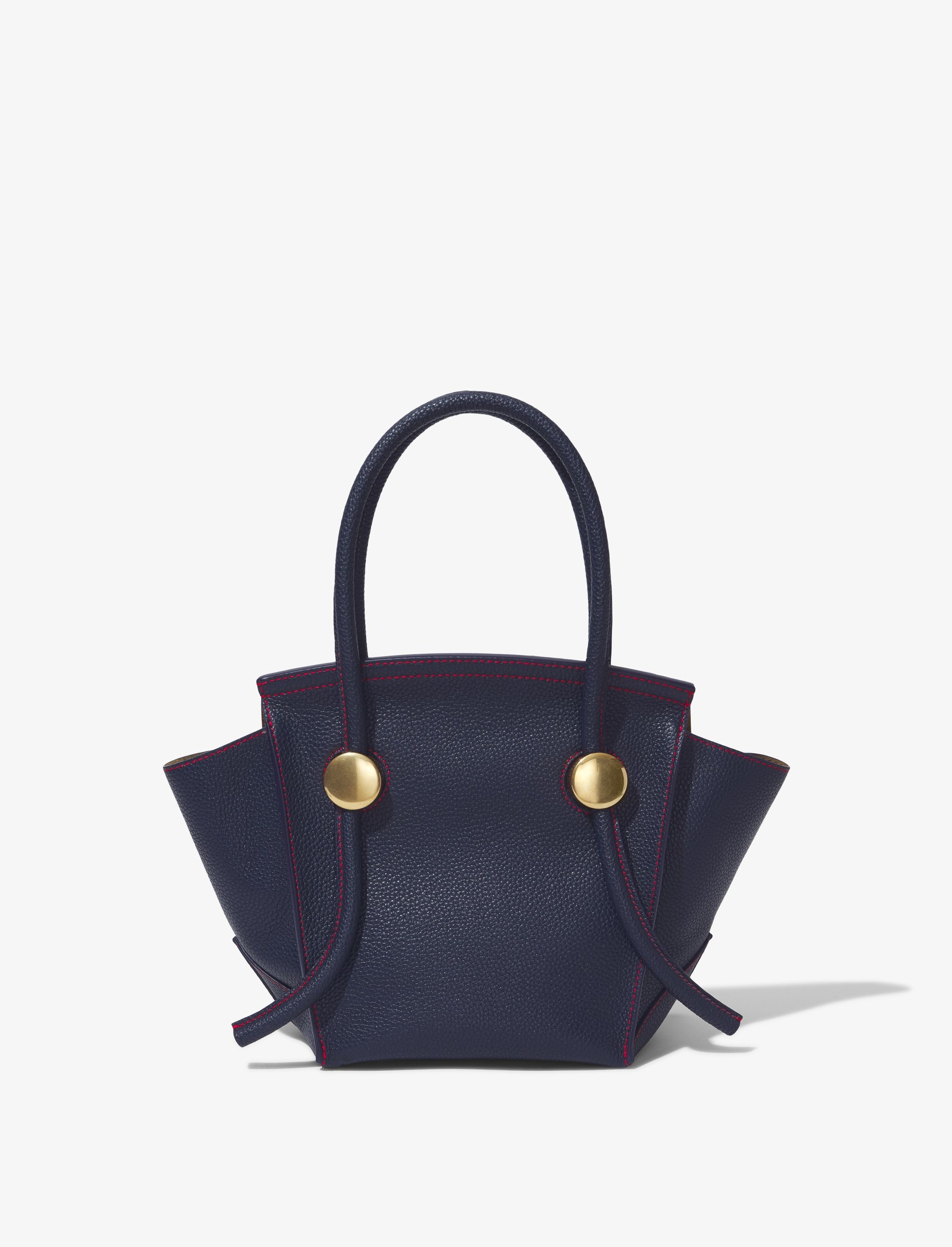 Small Grainy Leather Pipe Bag - 4