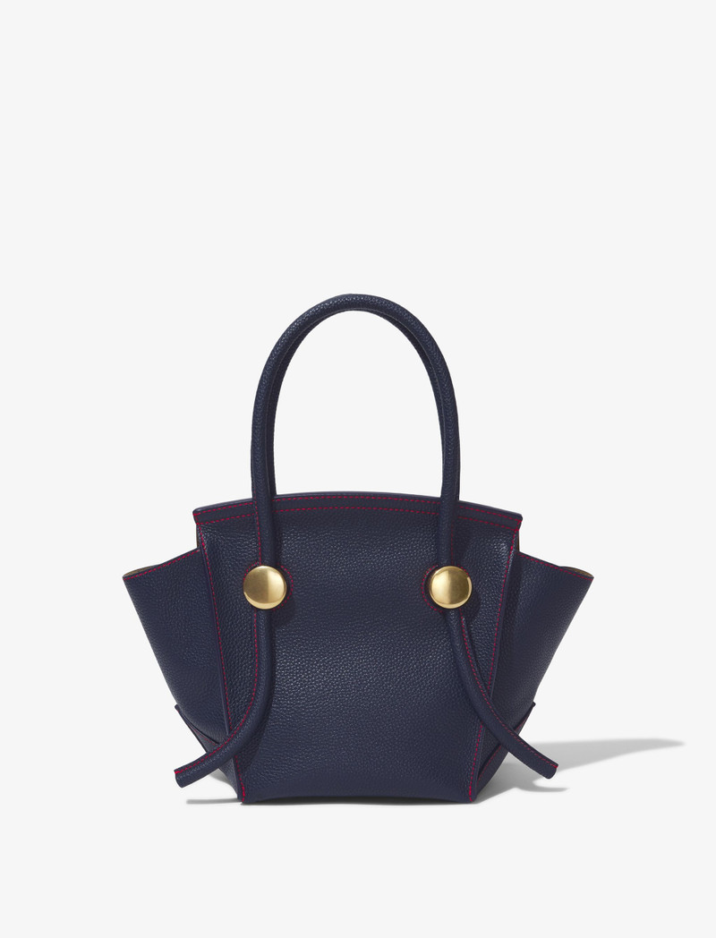 Small Grainy Leather Pipe Bag 4