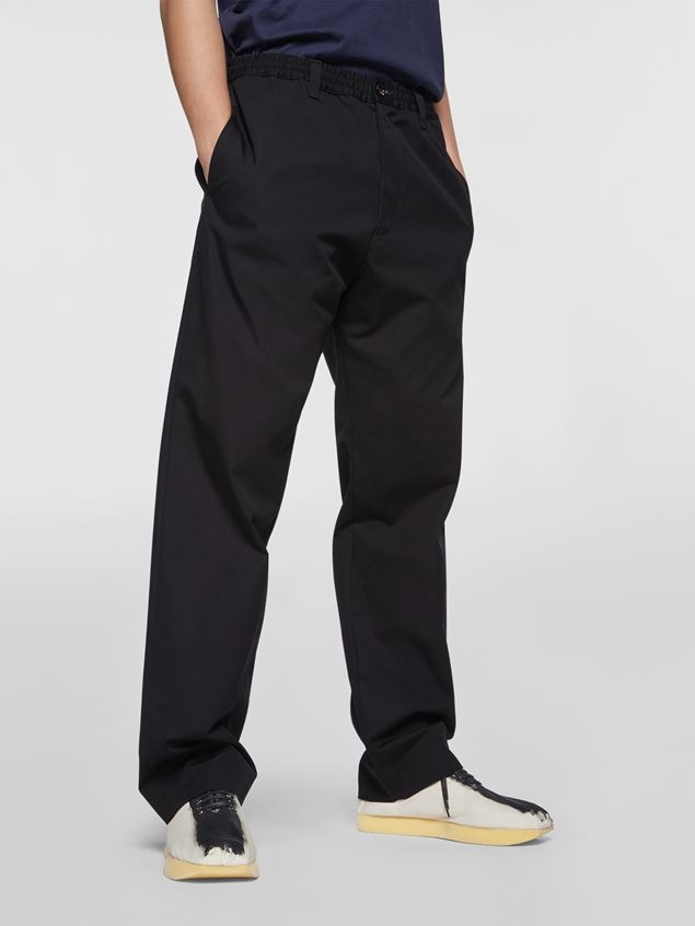 DRAWSTRING TROUSERS IN LIGHTWEIGHT COTTON TWILL - 4