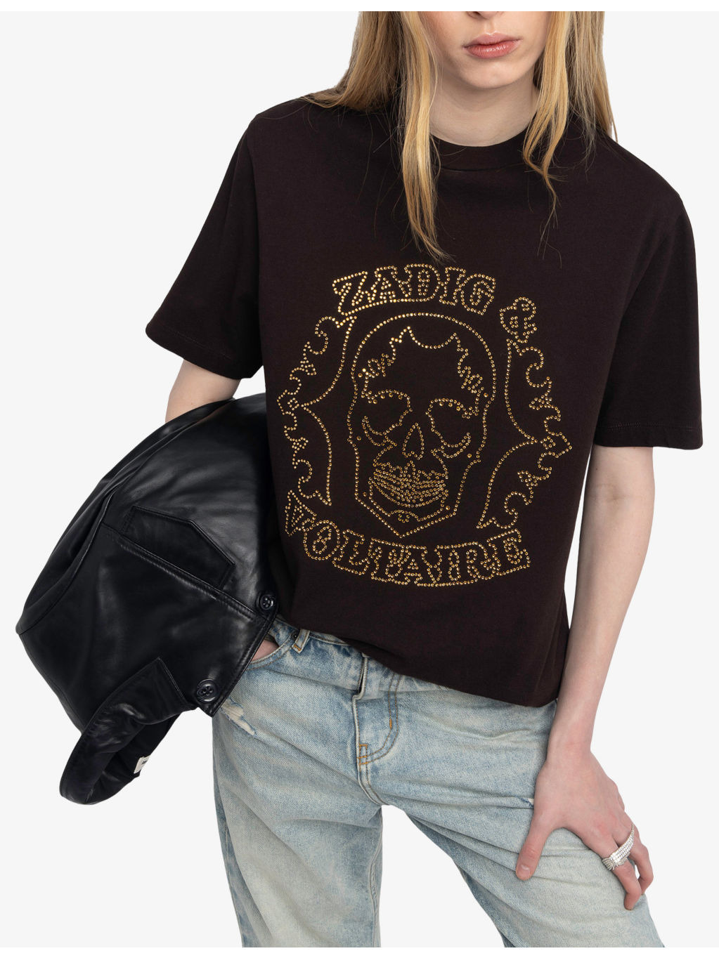Edwin Rhinestone-Embellished Cotton-Jersey T-Shirt - 5