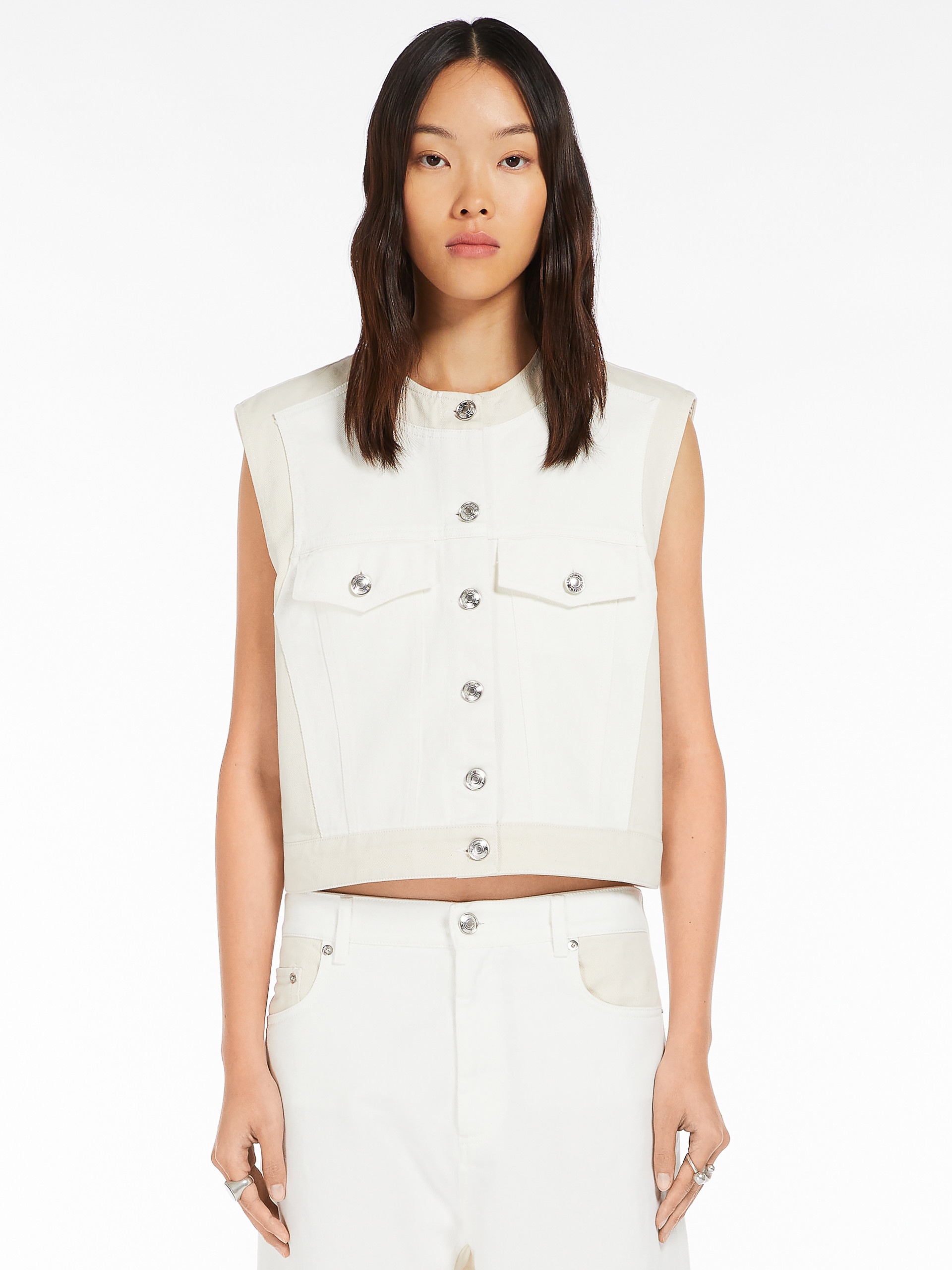 SALITA Double-colour denim waistcoat - 3