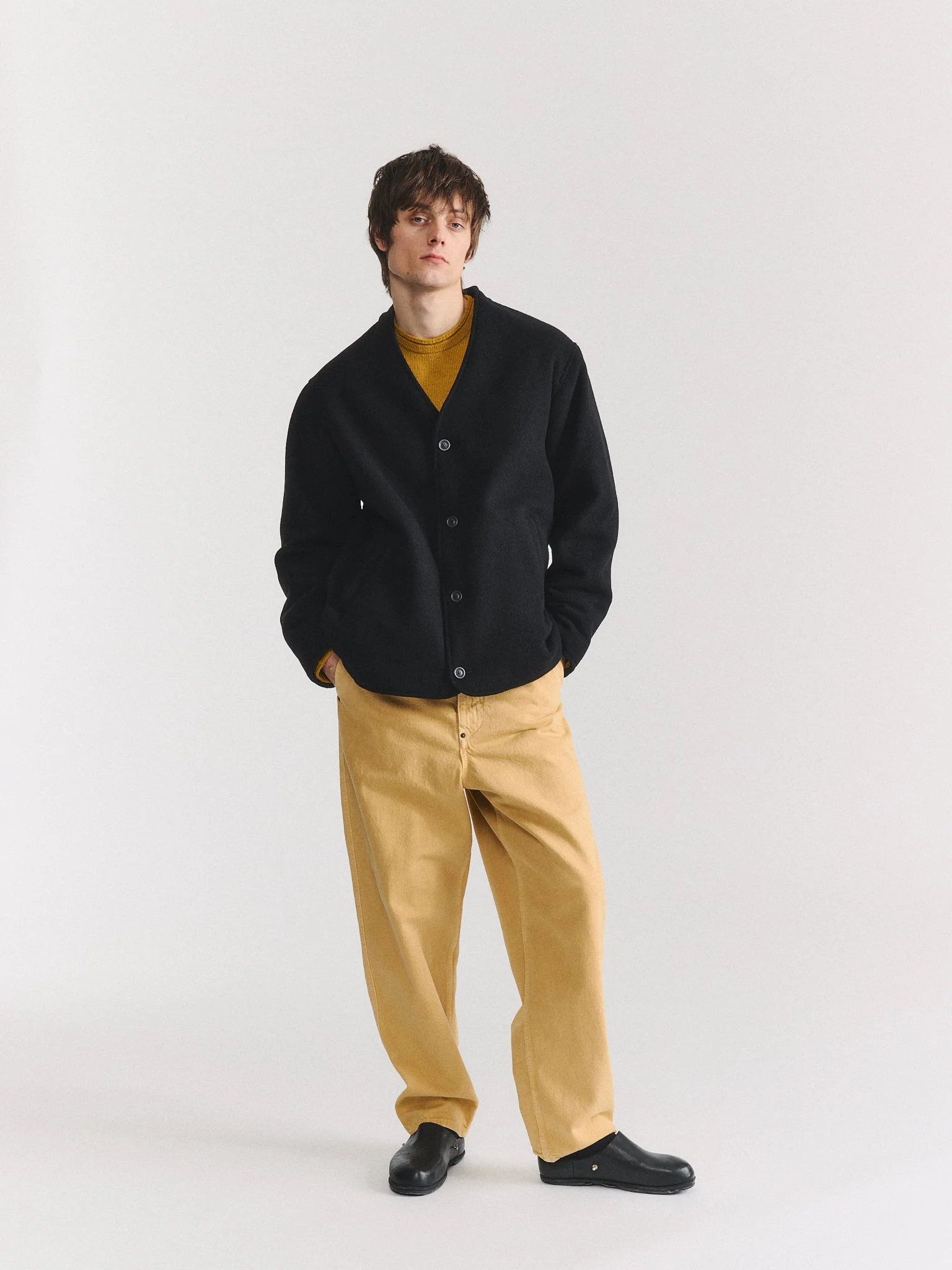 KILLIAN JACKET - HEAVY CASHEMERE - BLACK - 1