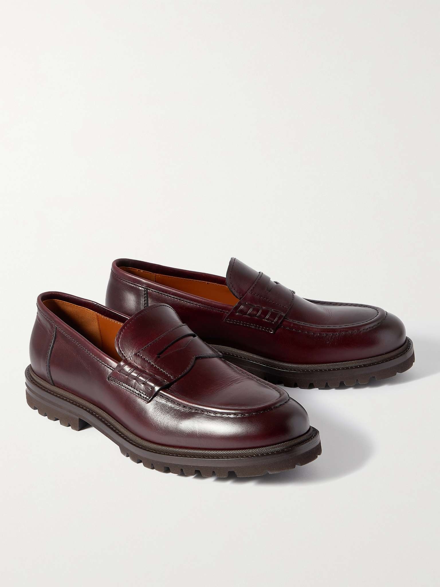 Leather Penny Loafers - 4