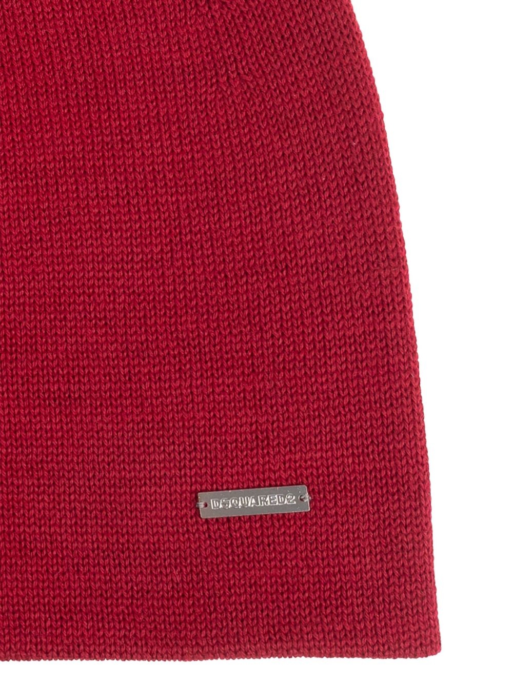 logo-patch beanie hat - 3