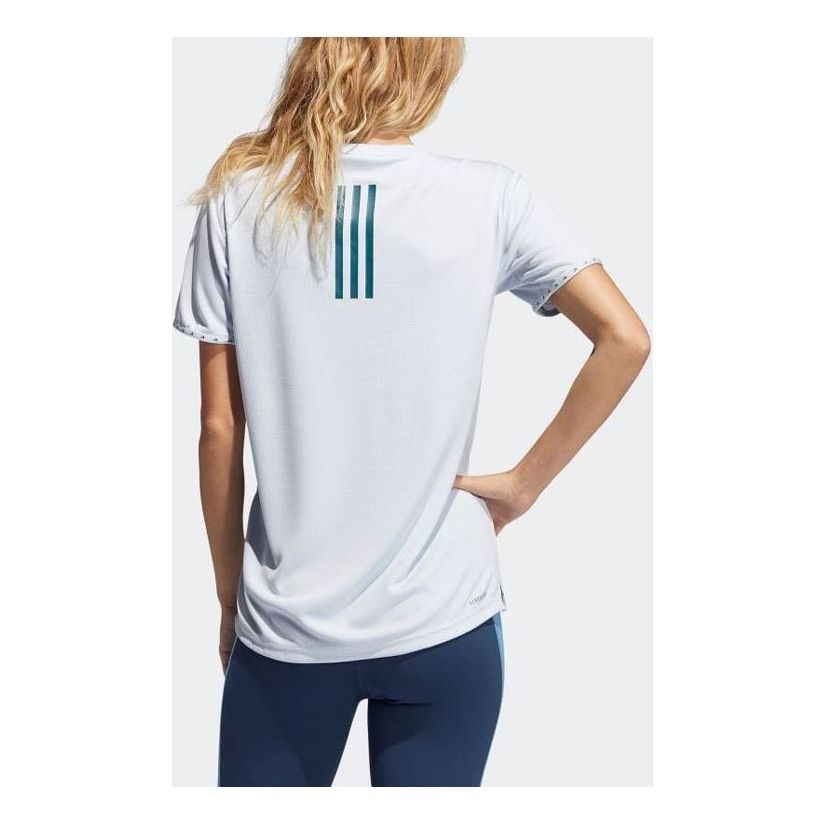 (WMNS) adidas BOS Necessi T-Shirt Asia Sizing 'Blue' GQ9413 - 3