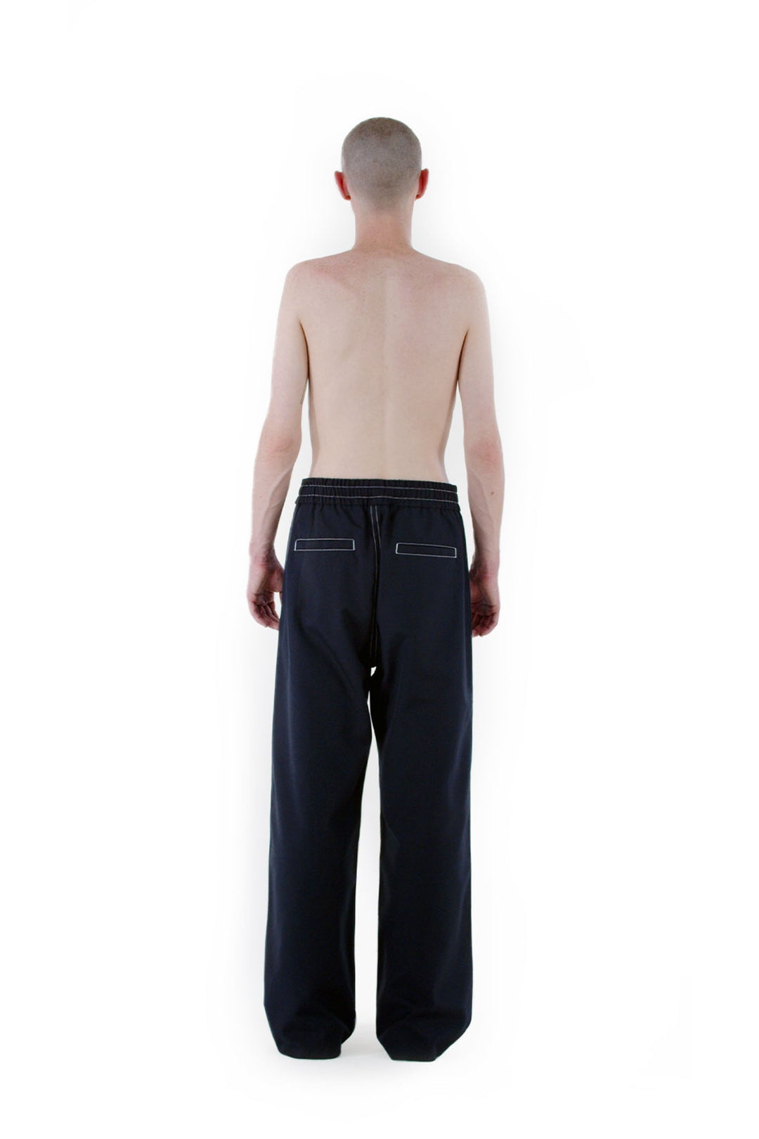 ELASTIC PANTS / navy blue - 2
