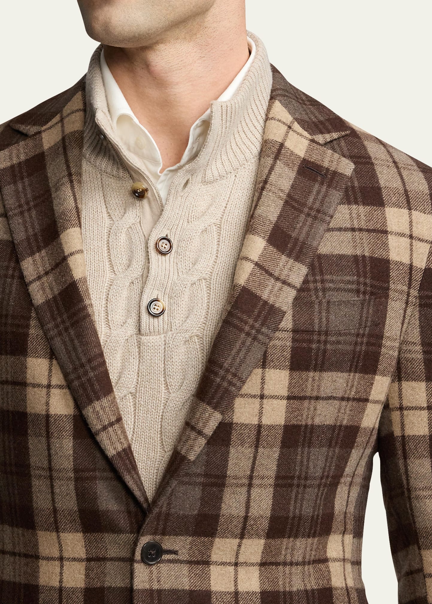 Men's Hadley Cashmere Plaid Sport Coat - 5