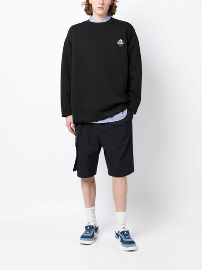 White Mountaineering patch-detail crew-neck sweatshirt outlook