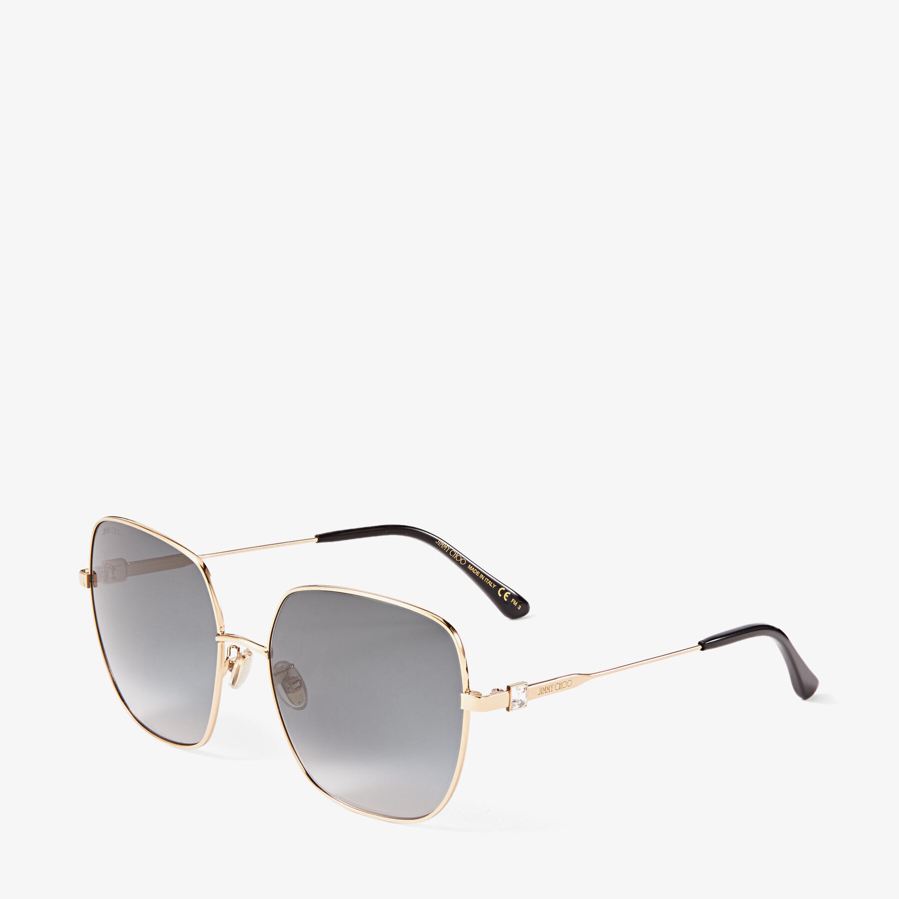 Kori
Rose Gold Square-Frame Sunglasses with Swarovski Crystal Embellishment - 3