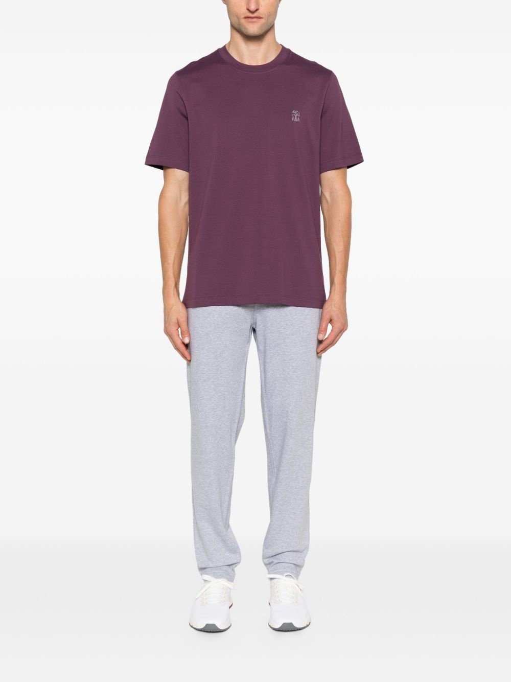 logo-embroidered T-shirt - 2