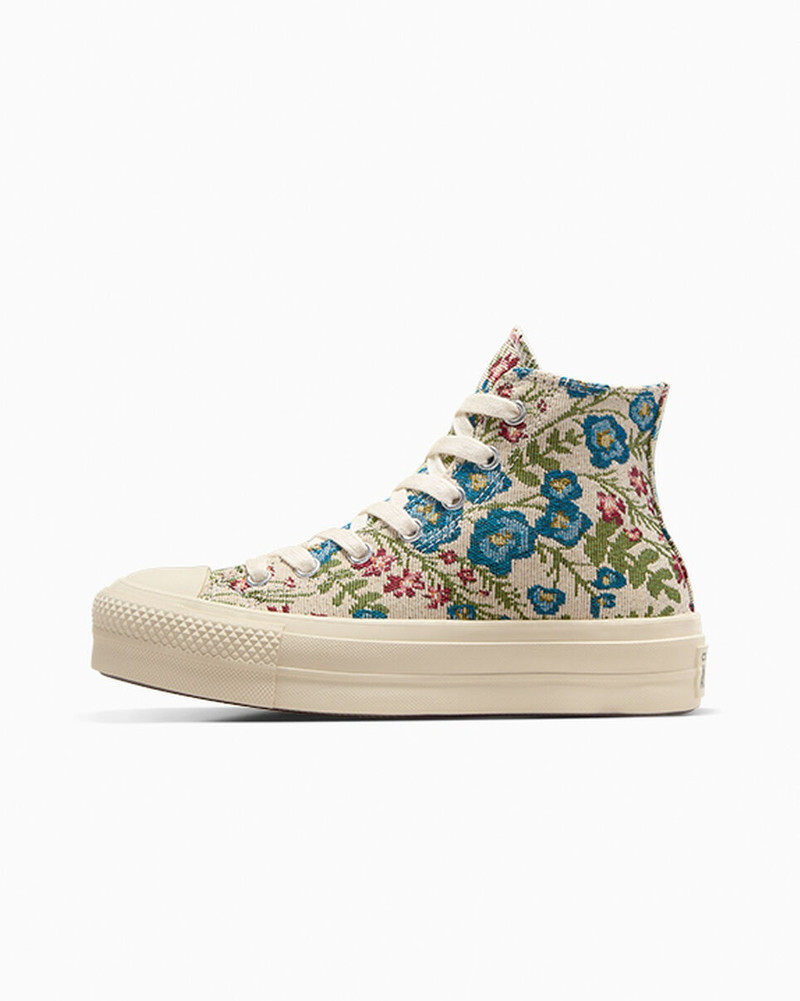 Converse Chuck Taylor All Star Lift Platform Floral Tapestry outlook