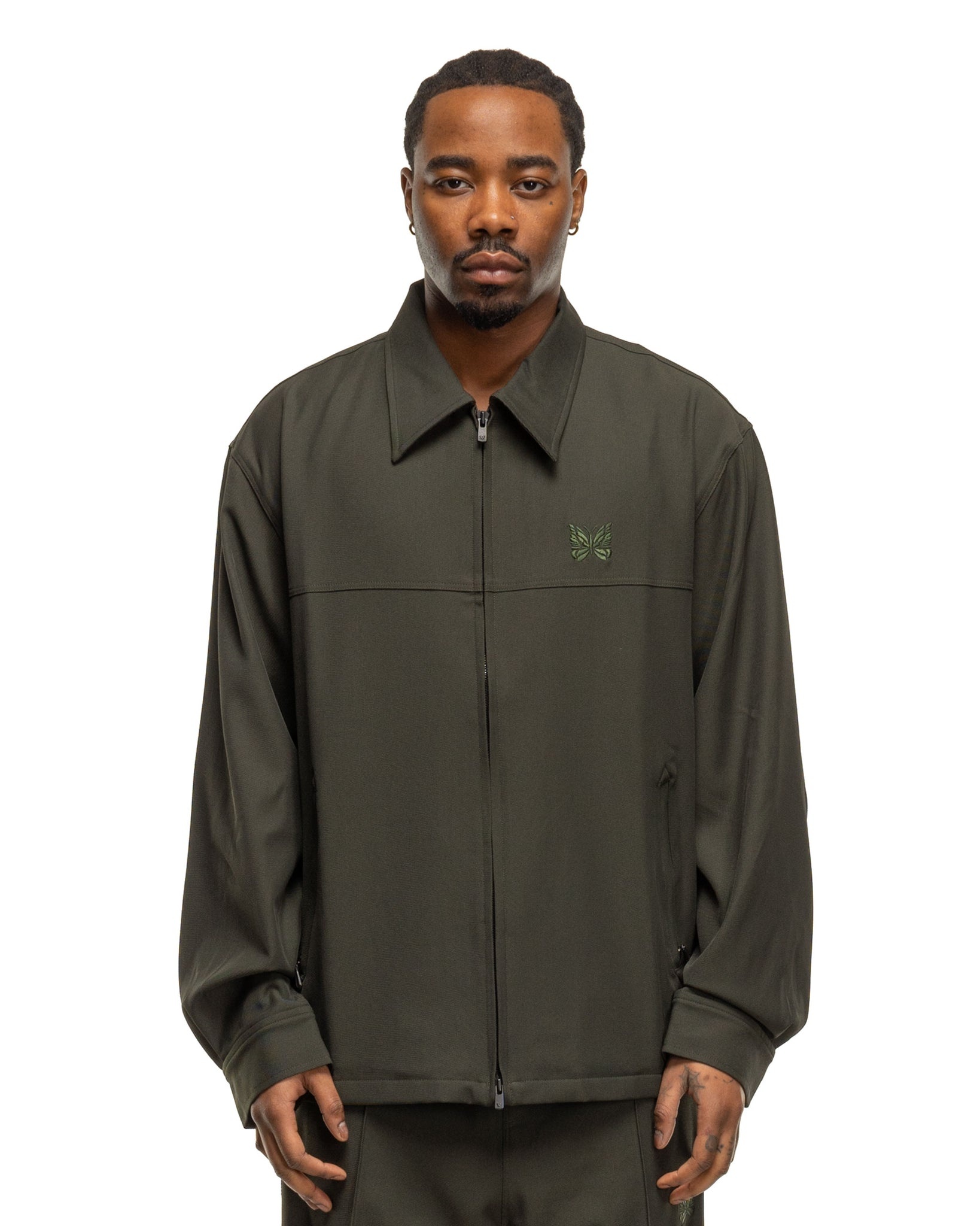 NEEDLES Sport Jacket - PE/R/PU Cavalry Twill Green