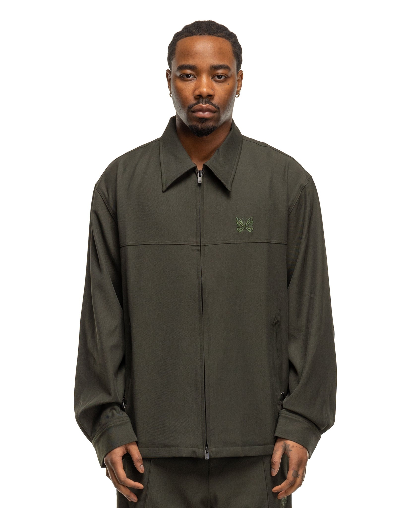 NEEDLES Sport Jacket - PE/R/PU Cavalry Twill Green | havenshop | REVERSIBLE