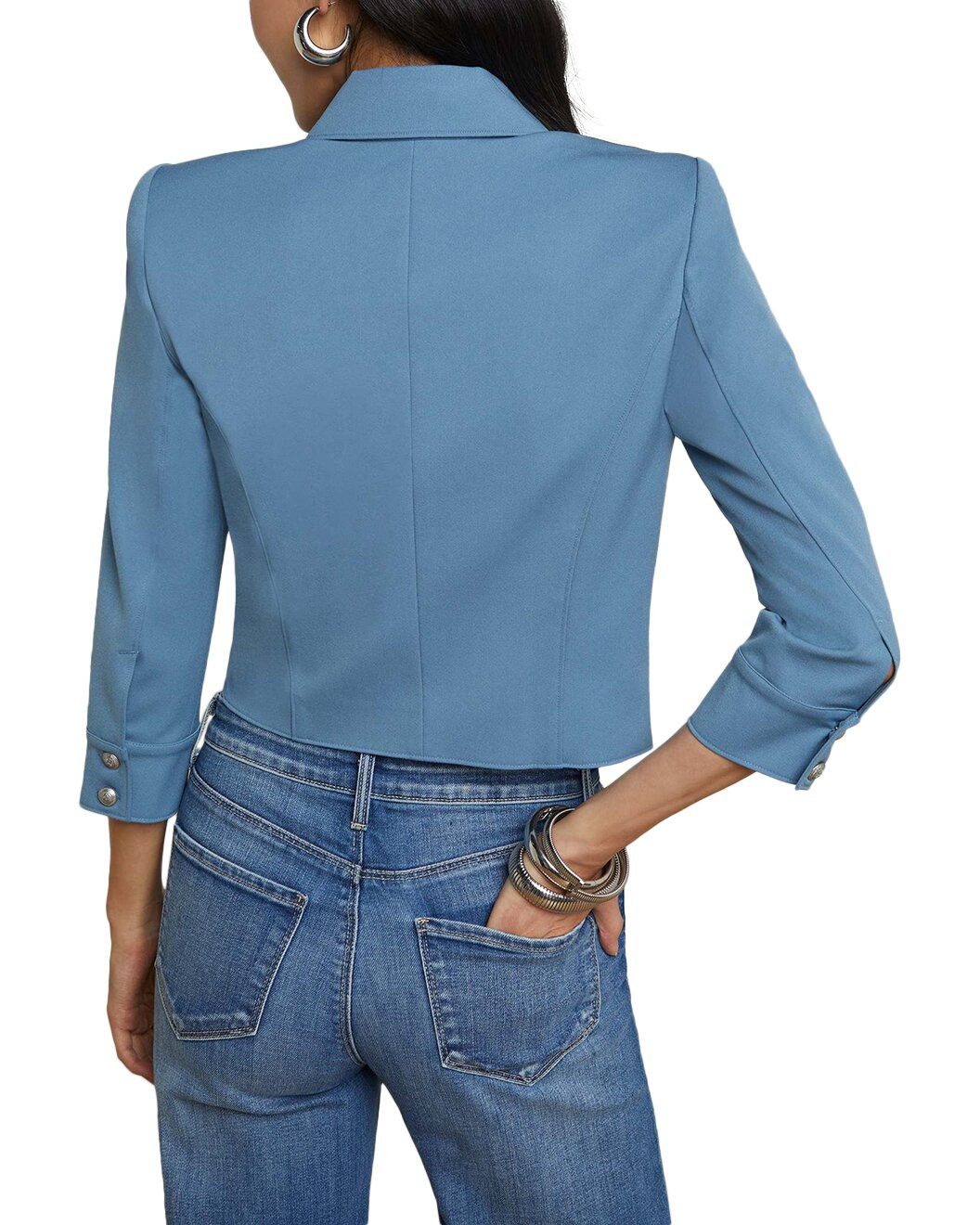 L'AGENCE Kumi Cropped Fitted Jacket - 2