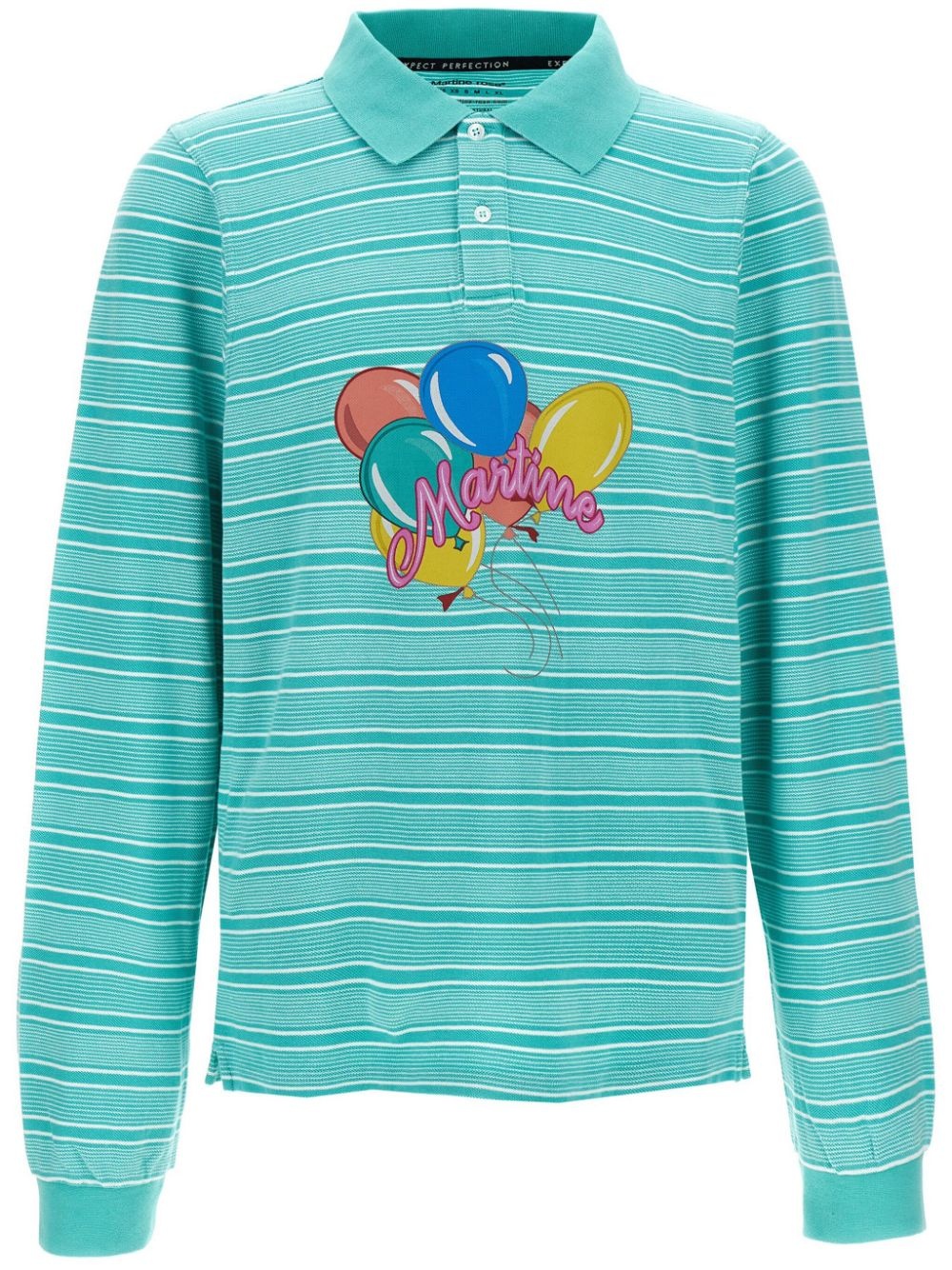 striped polo shirt - 1