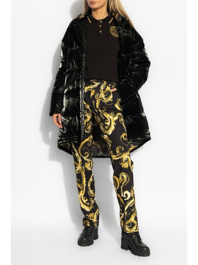 VERSACE JEANS COUTURE embroidered-logo cotton polo shirt outlook