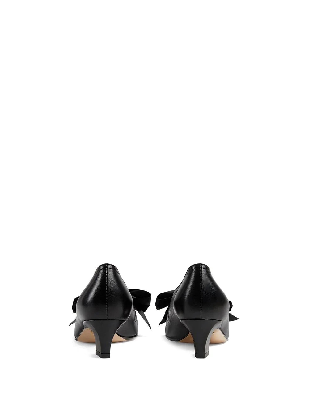 Leather pump with bow - 5