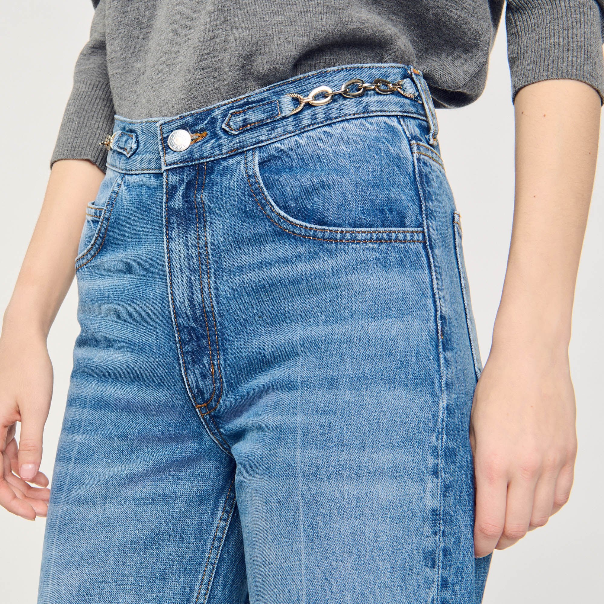 CURB CHAIN JEANS - 4