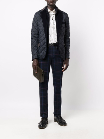 Etro check pattern tailored trousers outlook