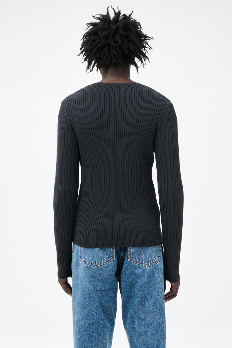 Compact Roundneck Off Black Rustic Merino 6