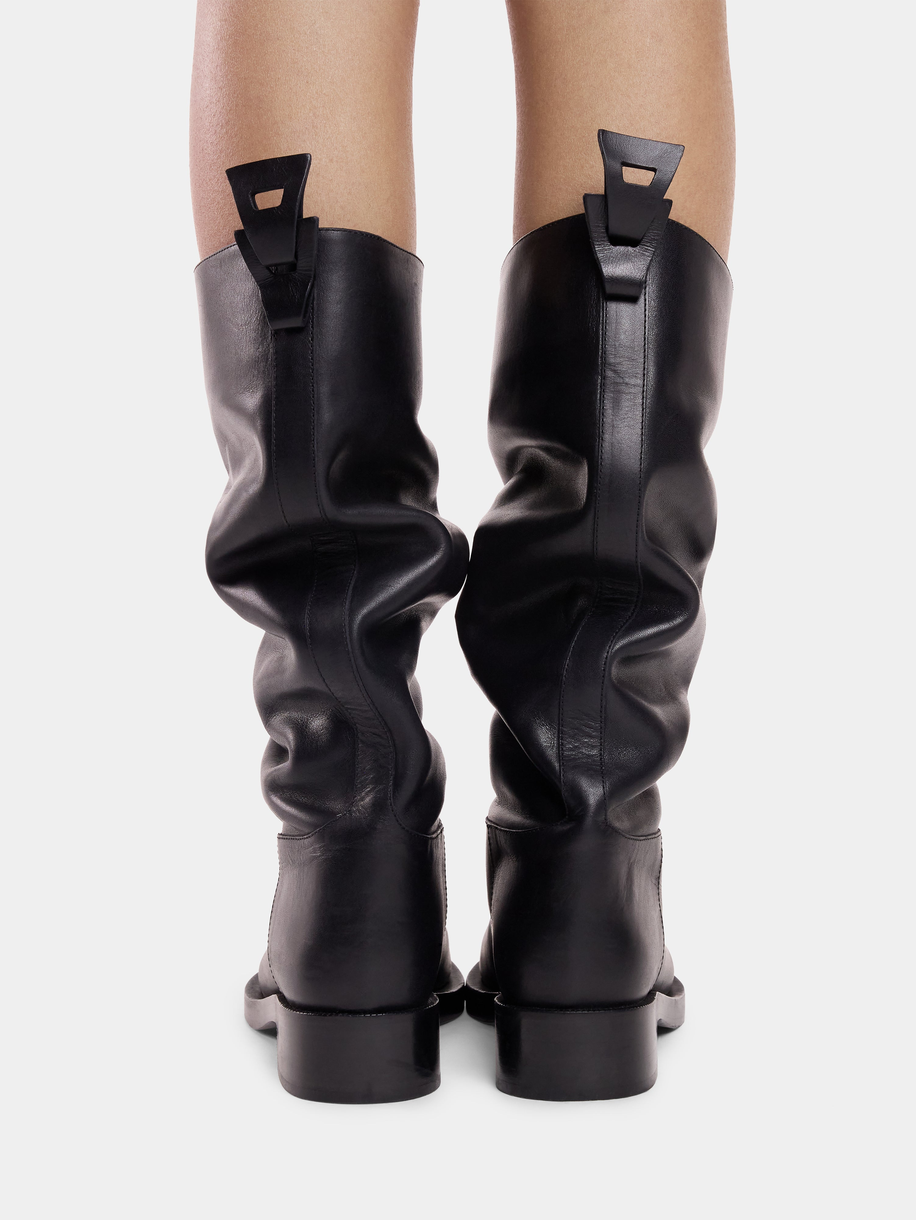 BLACK BOOTS IN SMOOTH LEATHER - 5