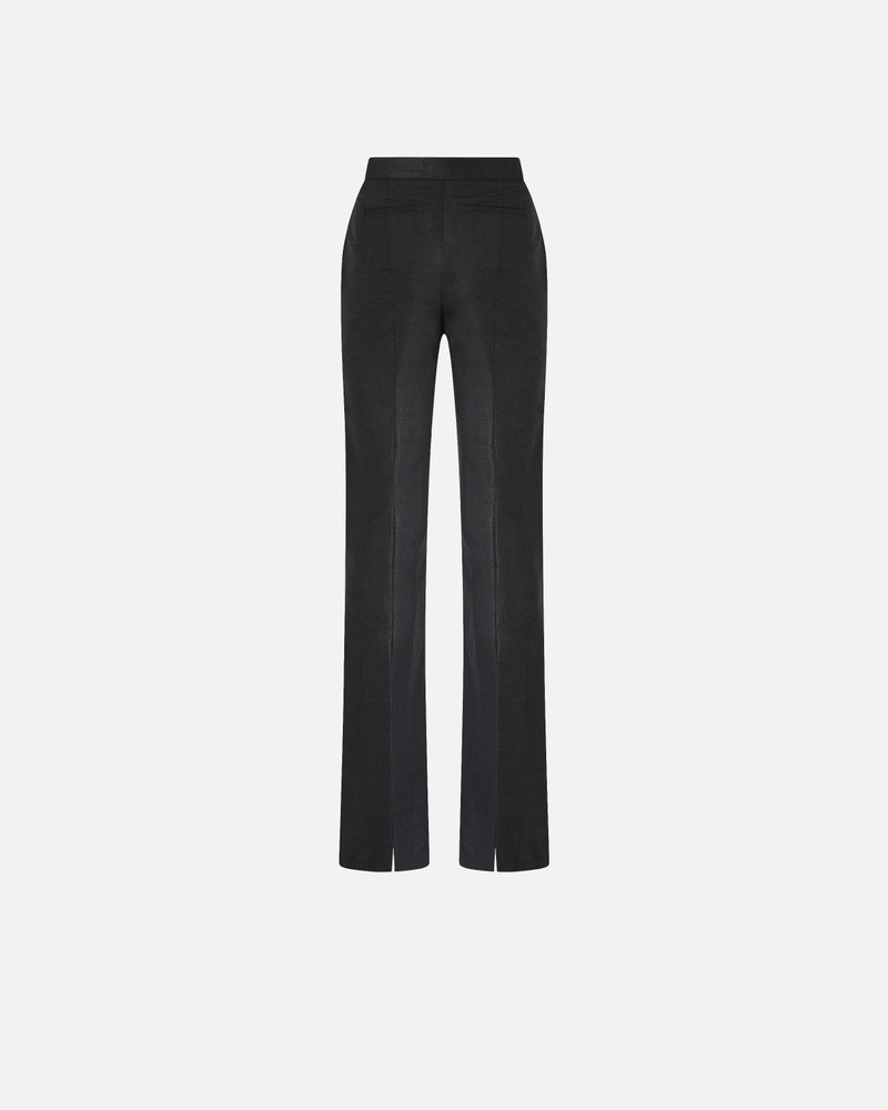 SHINY-EFFECT STRAIGHT-LEG PINSTRIPED TROUSERS 6