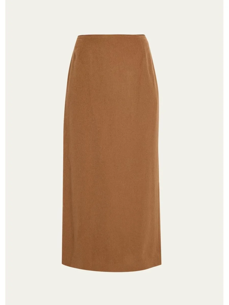 Cashmere-Blend Midi Pencil Skirt - 1