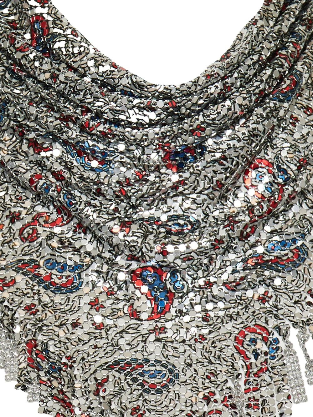 paisley-print chainmail necklace - 3