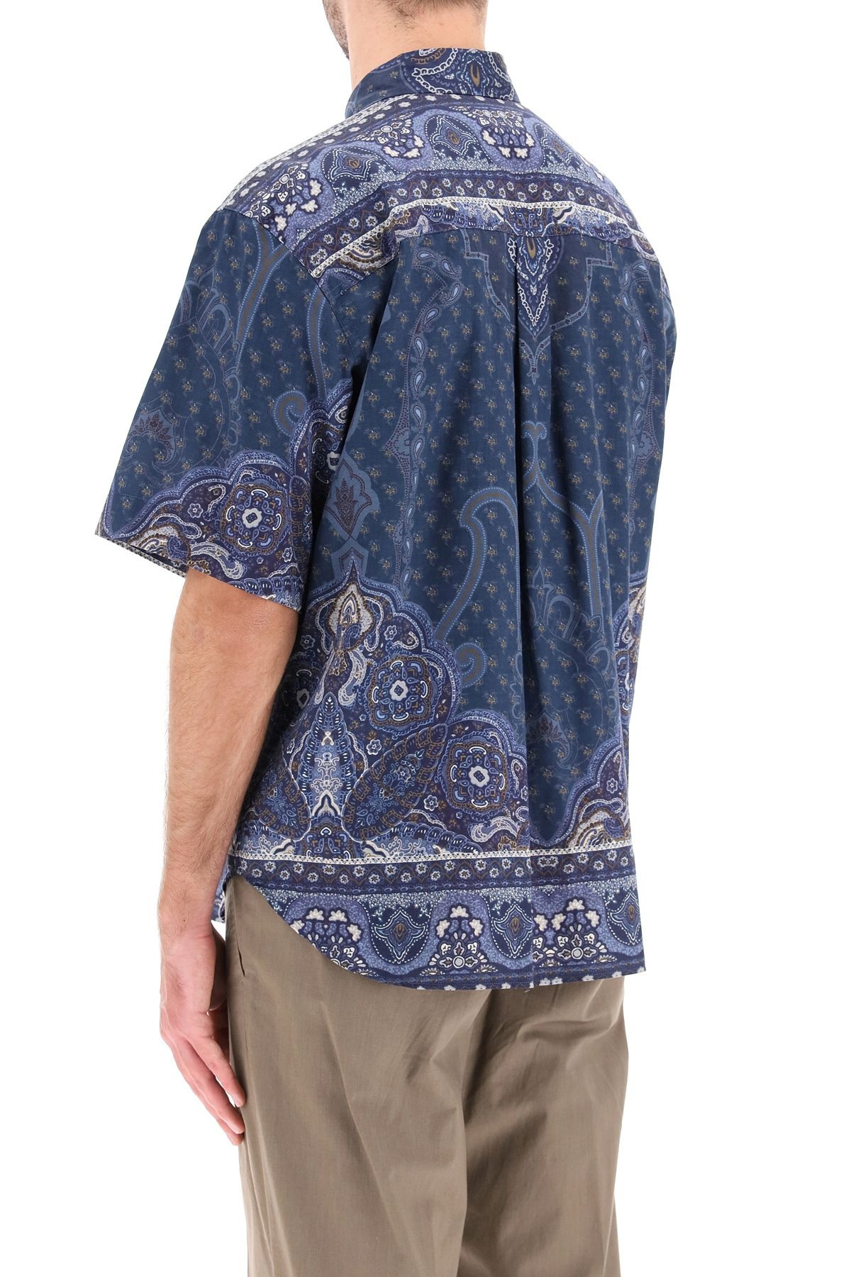 SCARF PRINT SHORT-SLEEVED SHIRT - 4