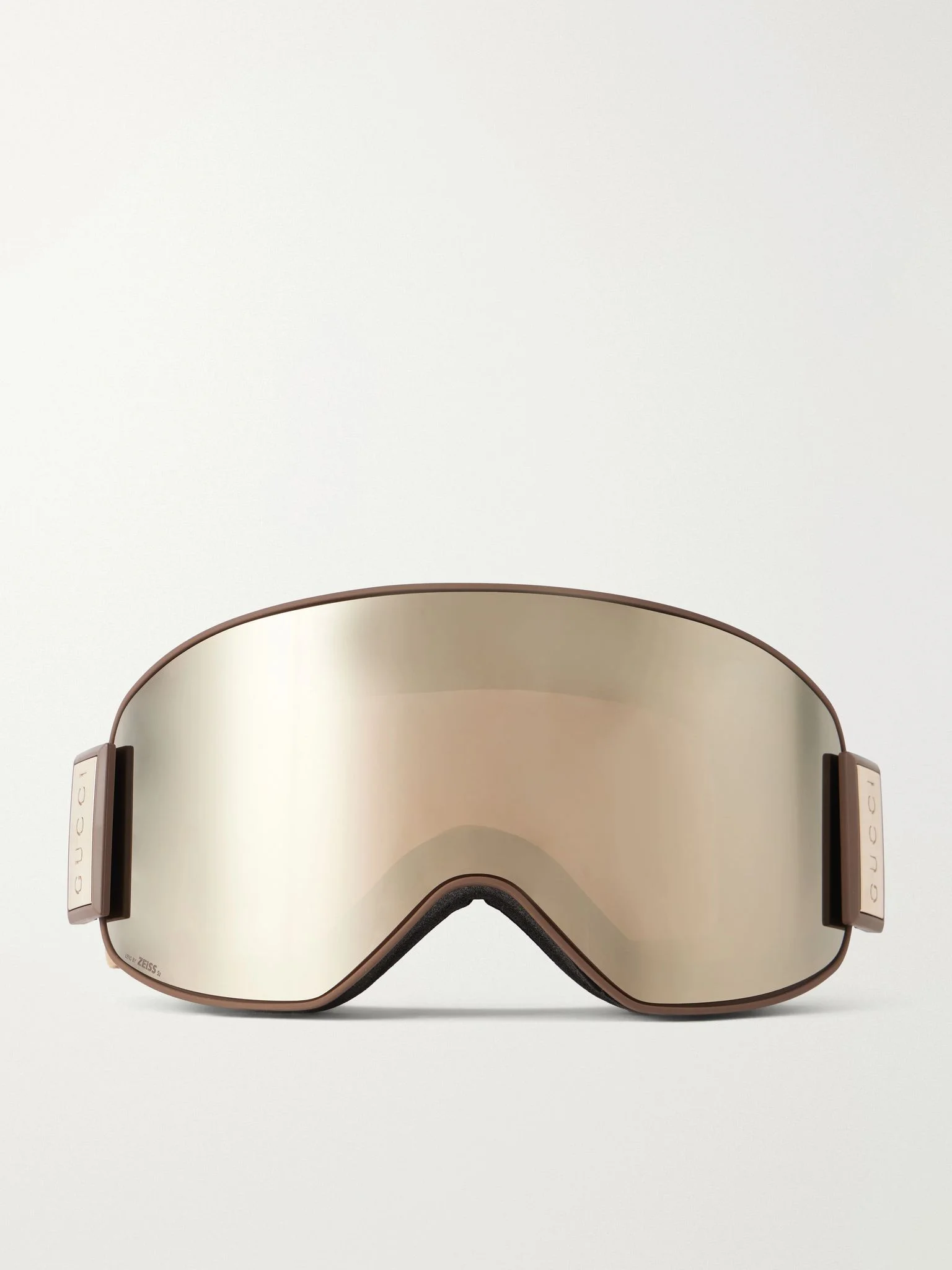 GG jacquard-woven mirrored ski goggles Brown - 1