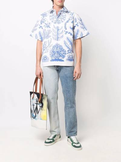 MSGM graphic-print cotton shirt outlook