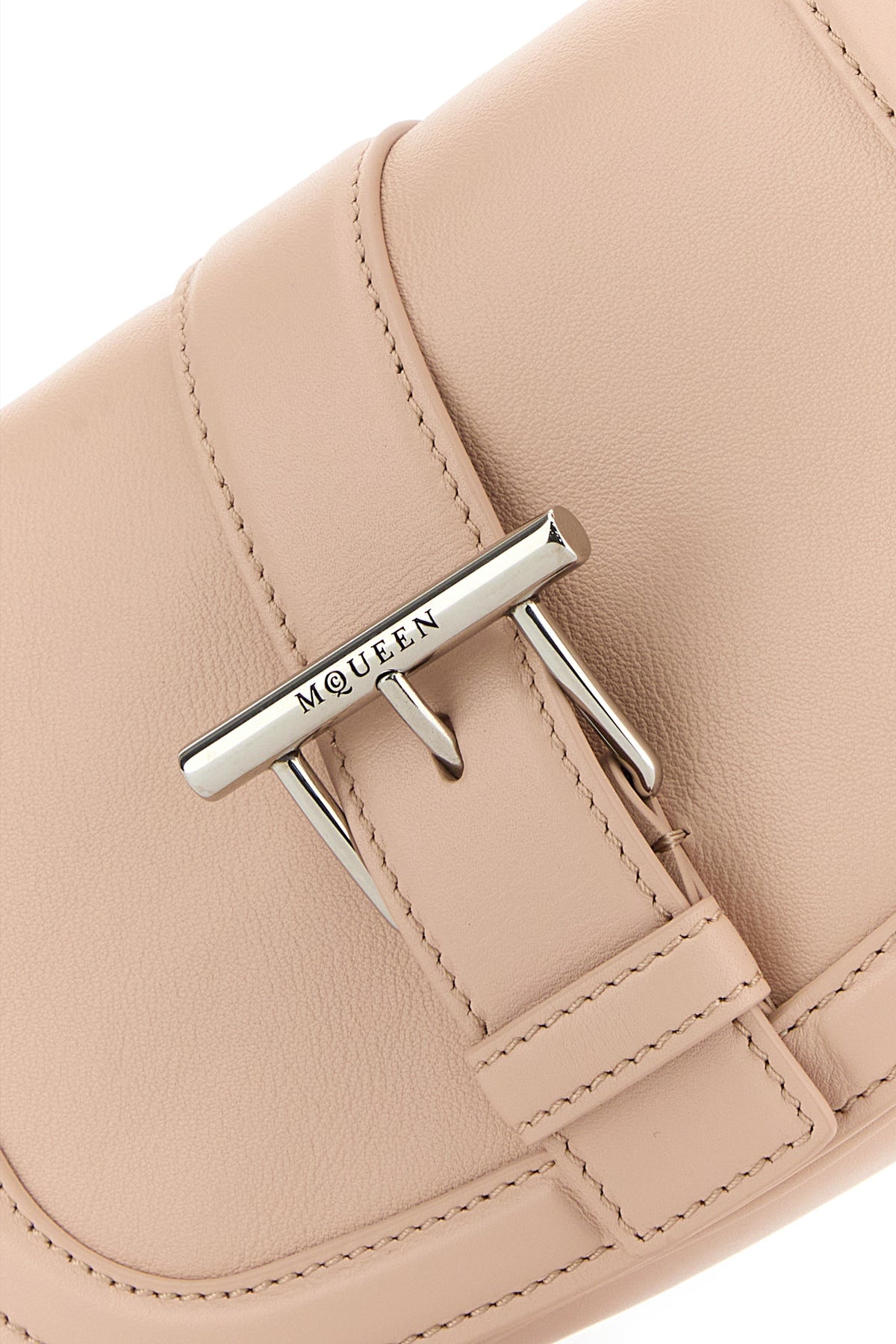 Pastel pink leather mini Satchel crossbody bag - 4