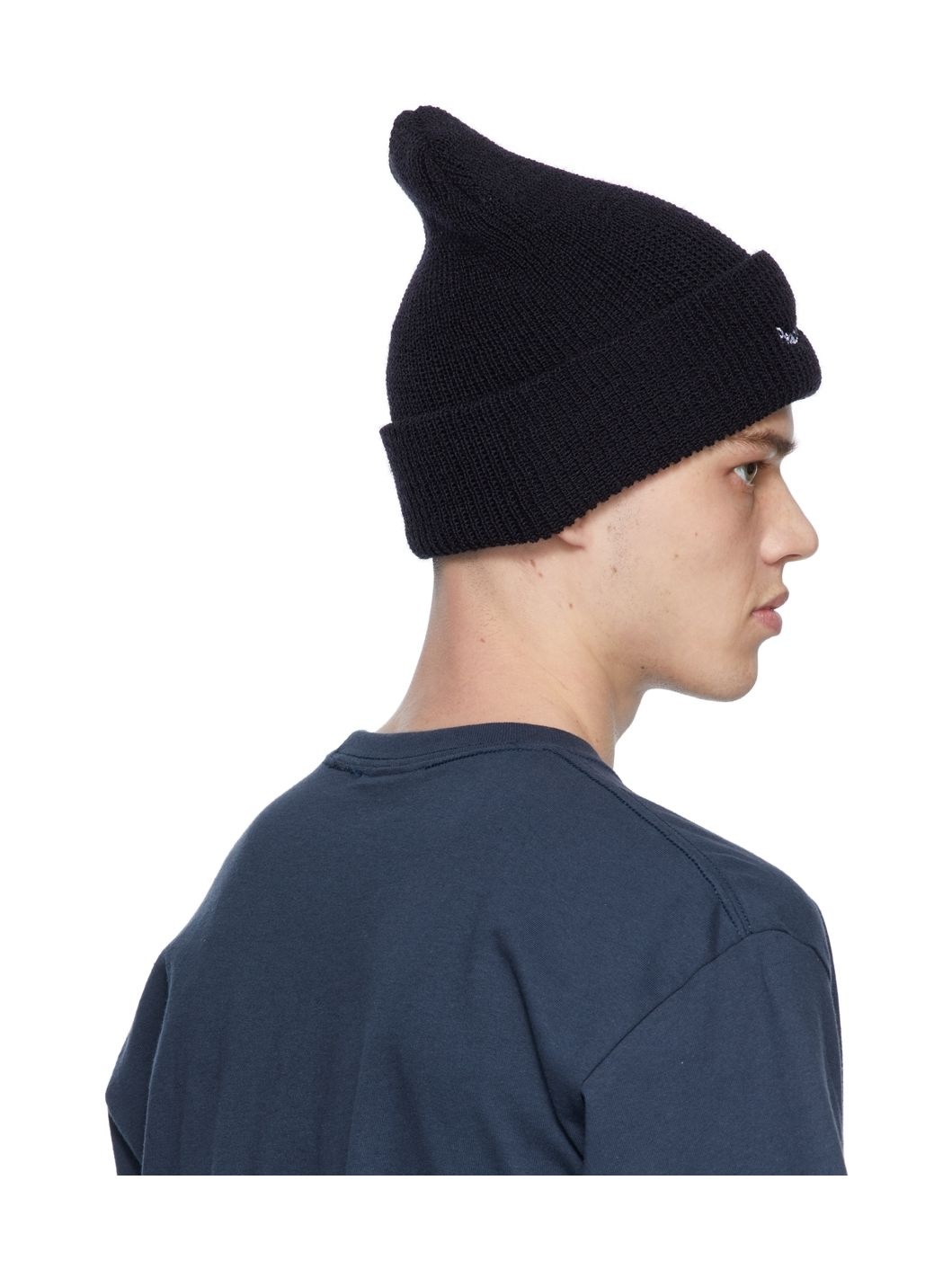 Black Wordmark Beanie - 3