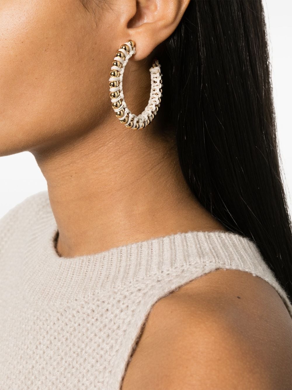knotted hoop earrings - 2