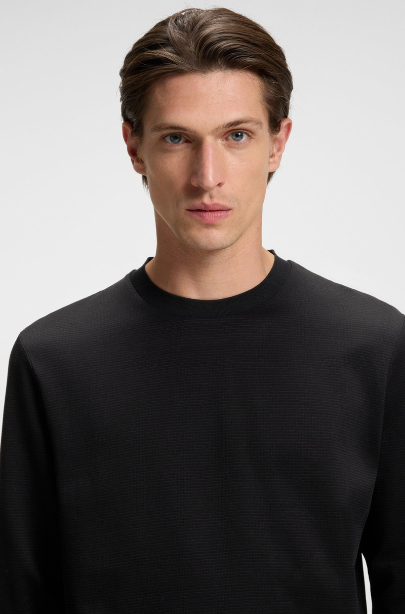 MICRO-PATTERN T-SHIRT IN MERCERISED COTTON 3
