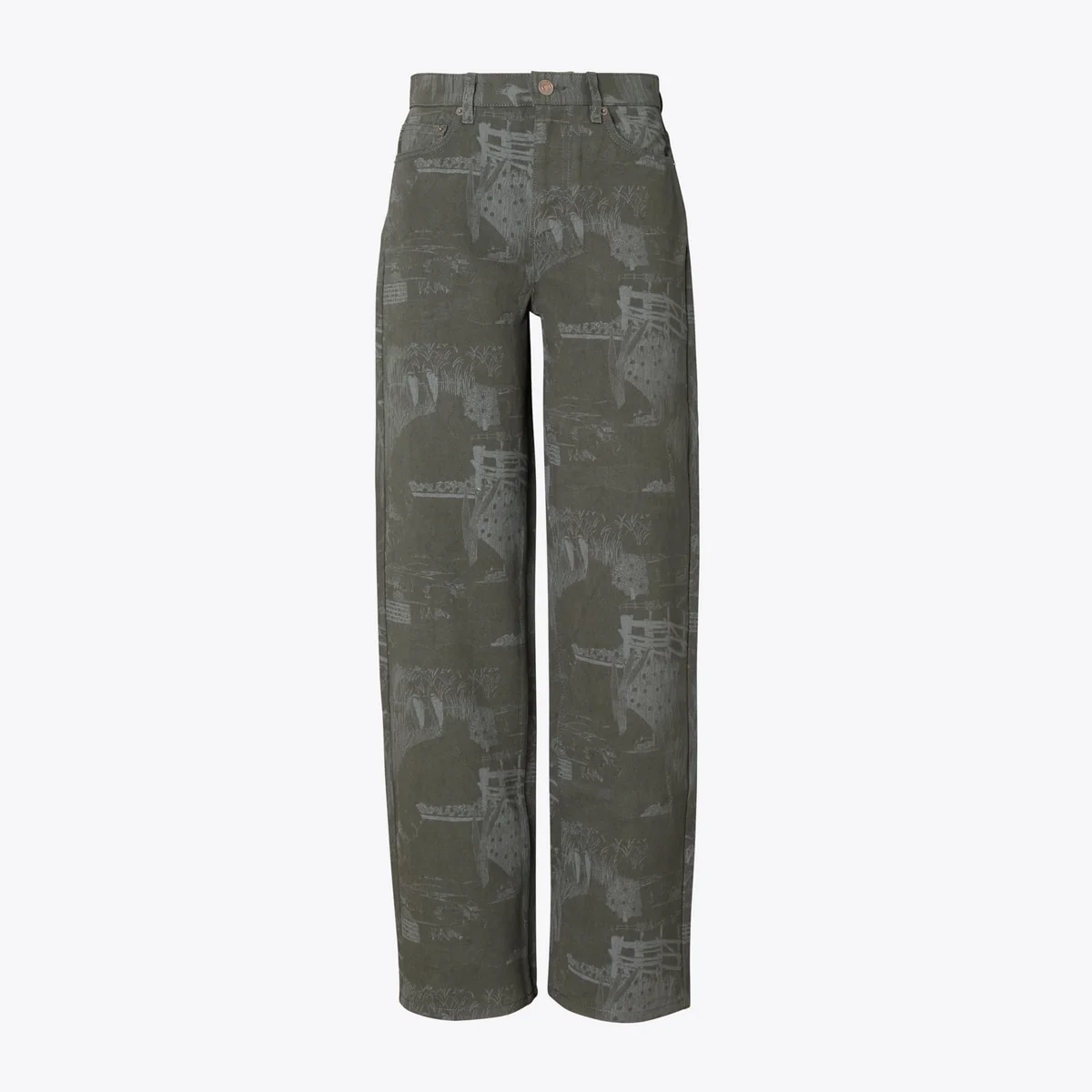Straight Leg Printed Jean - 1