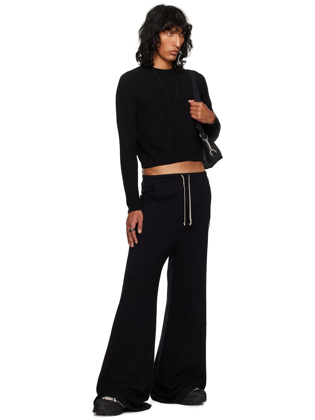 Moncler + Rick Owens Black Biker Level Round Neck Sweater - 5