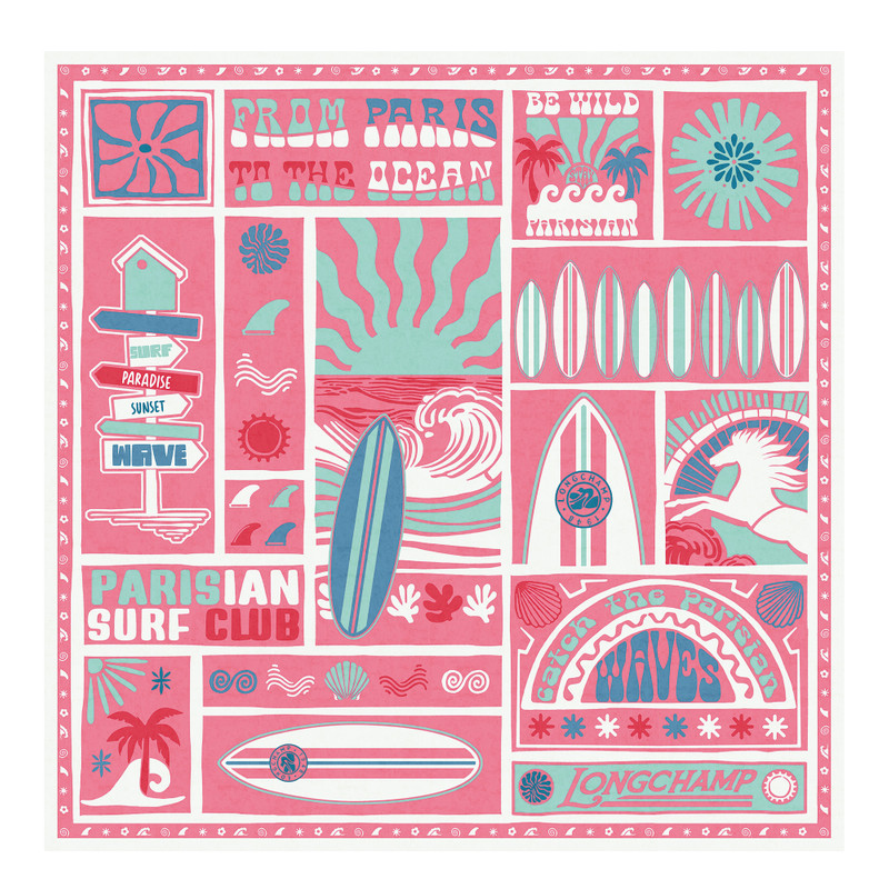 Parisian Surf Club Silk scarf 90 Shrimp - Silk 1