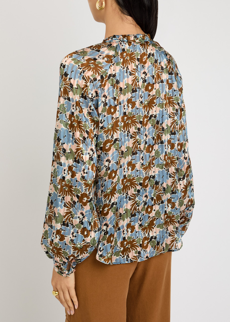 Veronica Beard Linds Floral-print Silk Blouse - 3