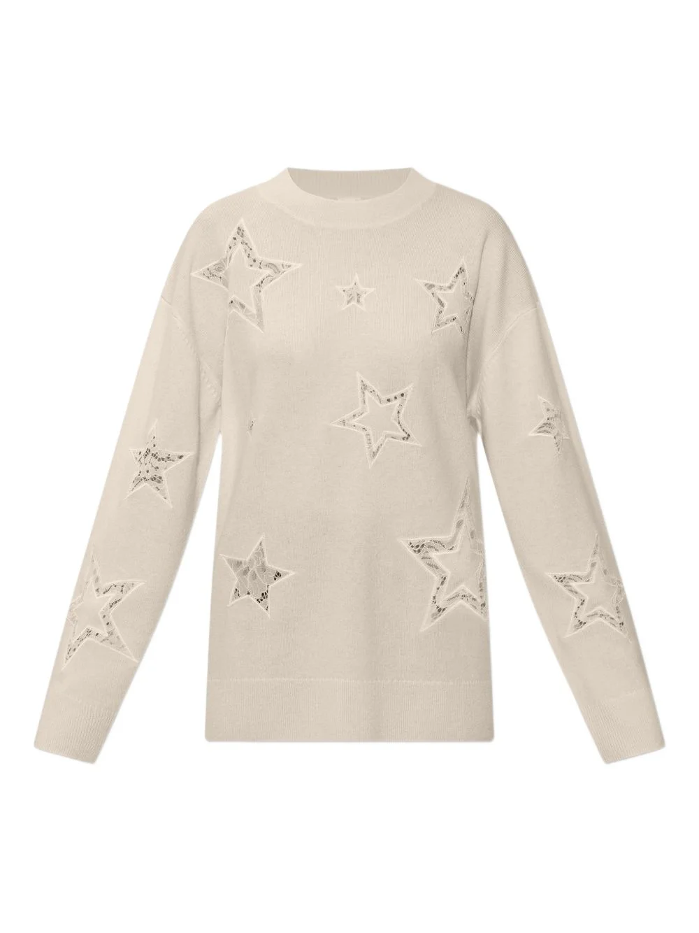 star-lace sweater - 1