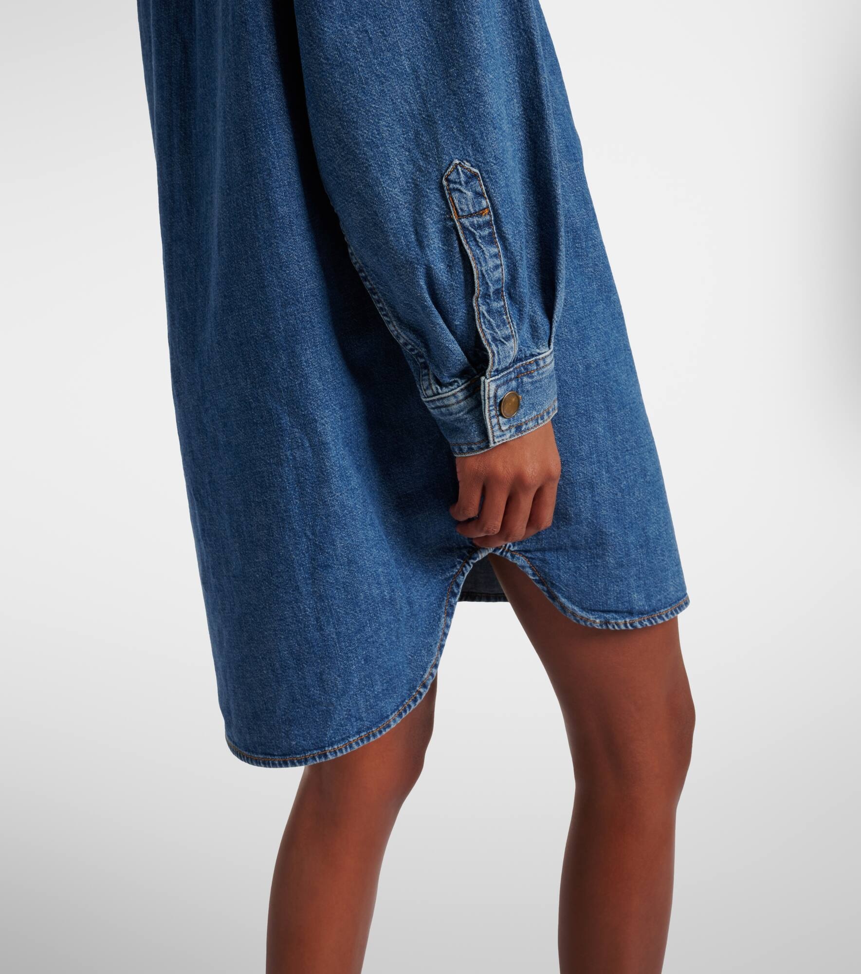 Double Pocket denim shirt dress - 5