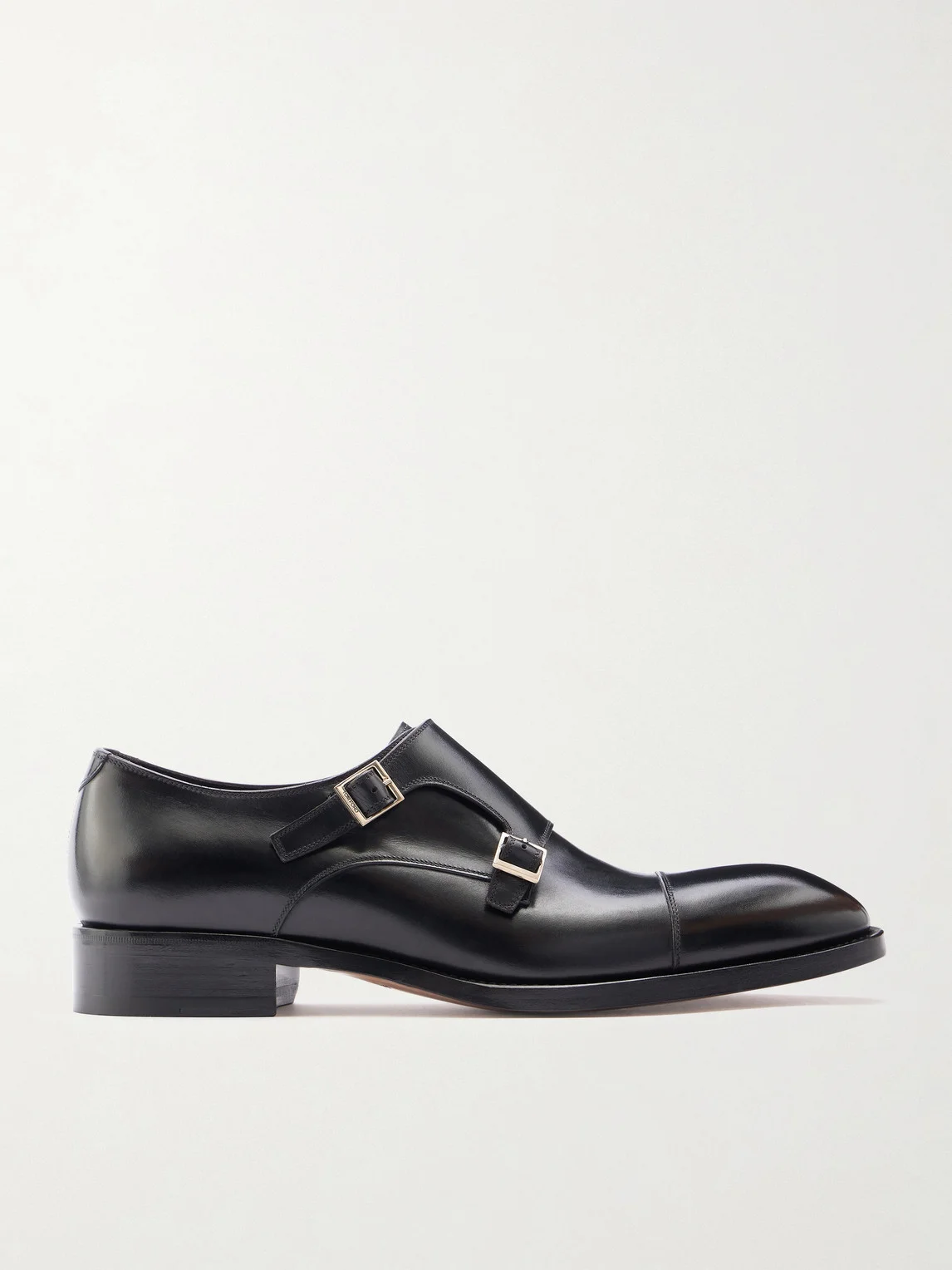 Elkan Leather Monk-Strap Shoes - 1