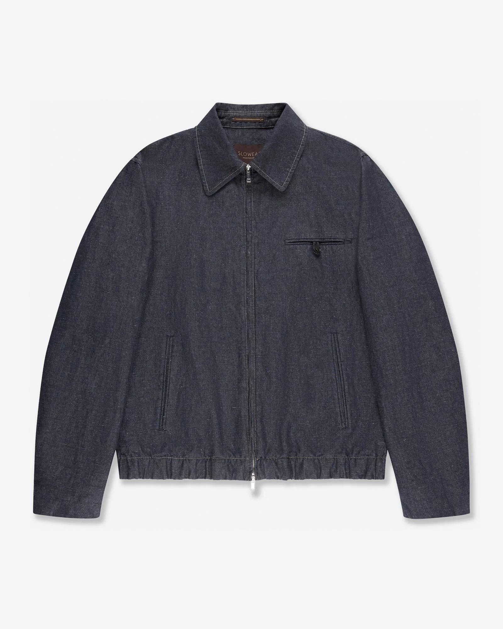 Stretch cotton and linen Primo bomber jacket - 1