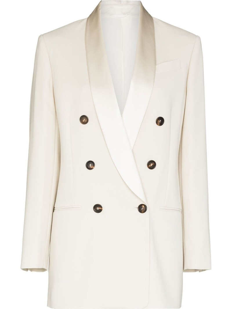 double-breasted shawl collar blazer 1