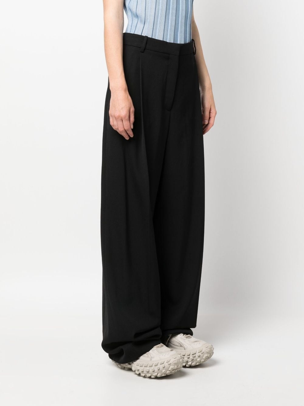 pleated cotton trousers - 3