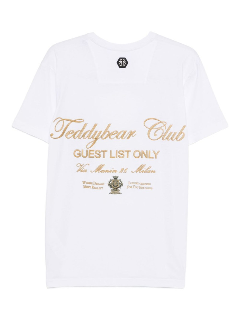 PHILIPP PLEIN teddy-bear-print cotton T-shirt outlook