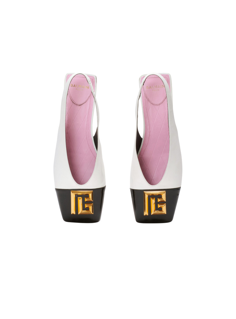 Flat Eden slingbacks in two-tone leather 3