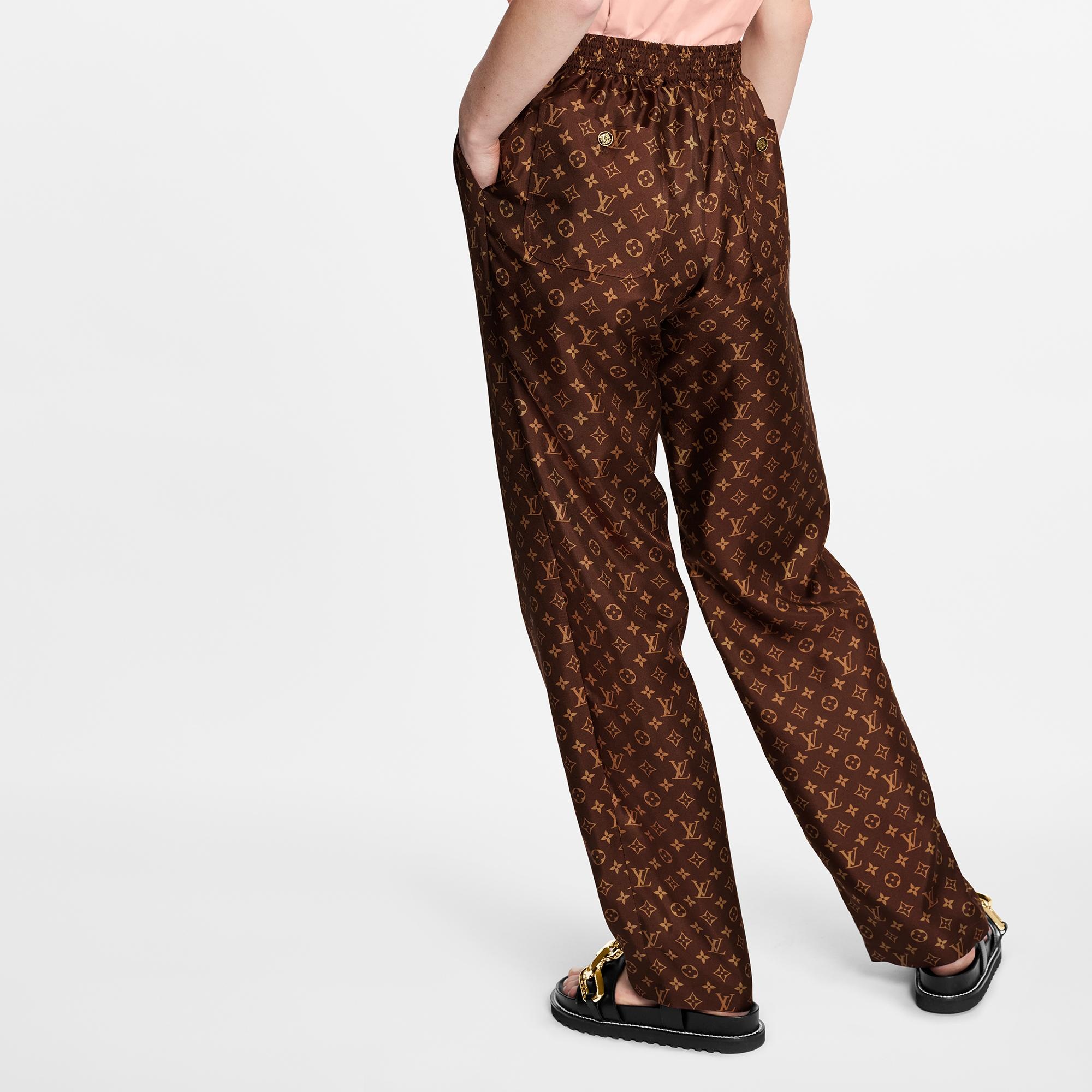 Silk Monogram Pajama Pants - 5