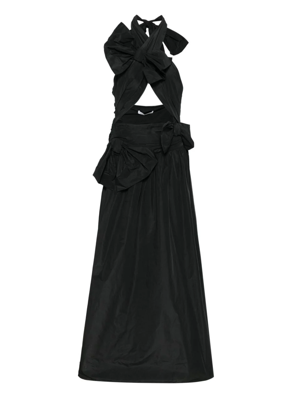 drape bow maxi dress - 1